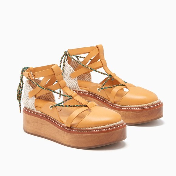 Ulla Johnson Salinas Twisted Rope Flatform in Chamomile Size 10 - Picture 1 of 10